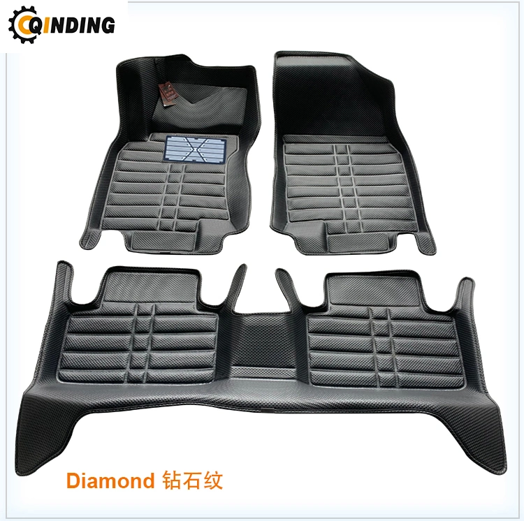 Diamond Crown Waterproof Anti Slip Car Floor Mats Girls Women Crystal Flower Universal Car Foot Mats