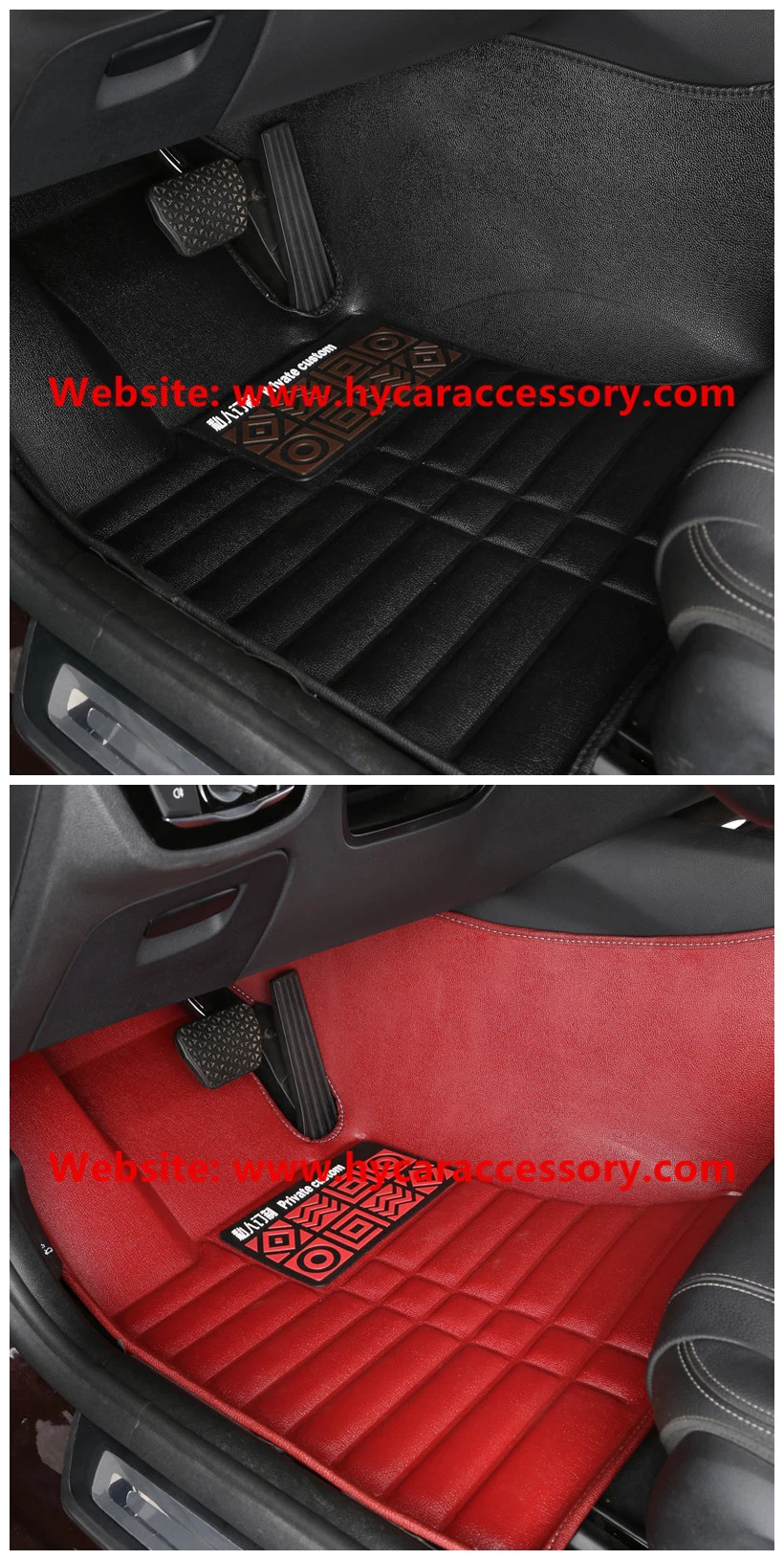 Wholesale Waterproof Wear Beige Leather 5D Anti Slip Car Mat