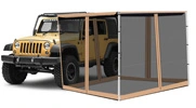 Outdoor Camping 4WD off Road Mesh Side Awning Annex Room Roof Side Tent for Van with LED Light