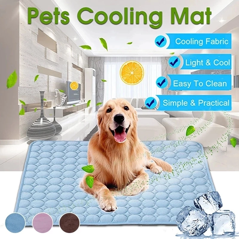 Dogs Cat Pad Blanket Sofa Breathable Cooling Summer Pet Mat