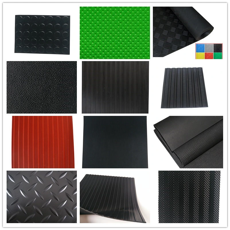 3-8 mm Fine Ribbed Badminton Garage Rubber Sheet Carpet Floor Mat Puzzle Roll