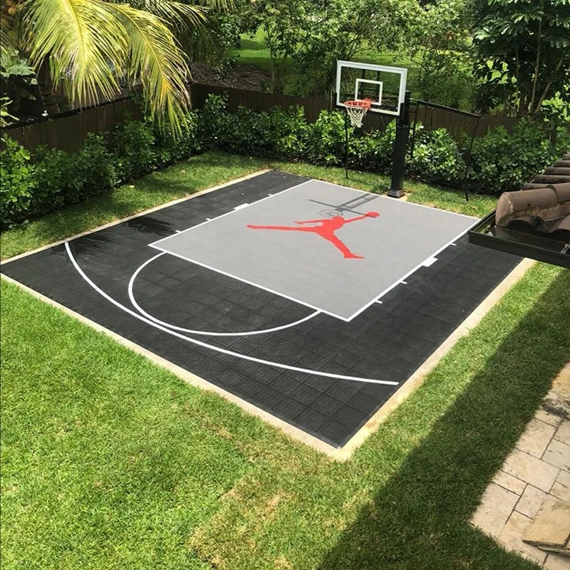 Rubber Outdoor Basketball Court Flooring Coating Sport Court Tile Net Mat