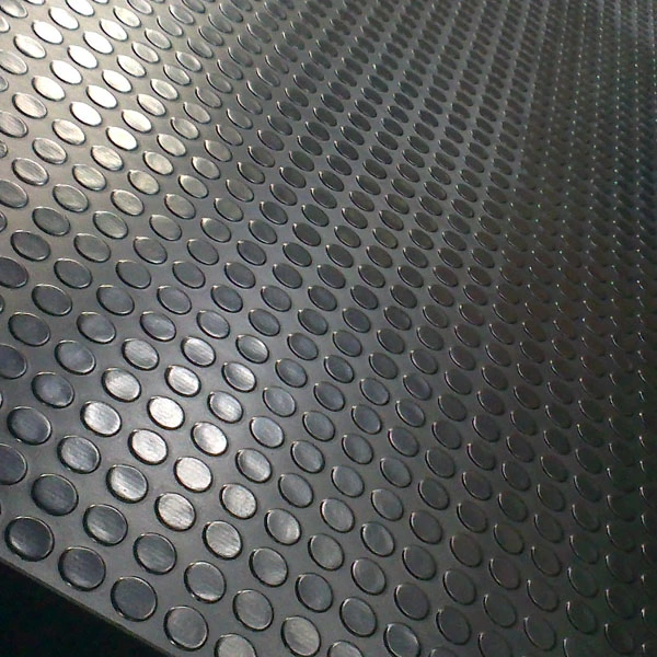 Electrical Industrial 3-10mm Thickness Coin Pattern Rubber Mat with Penny Design Garage Rubber Sheet