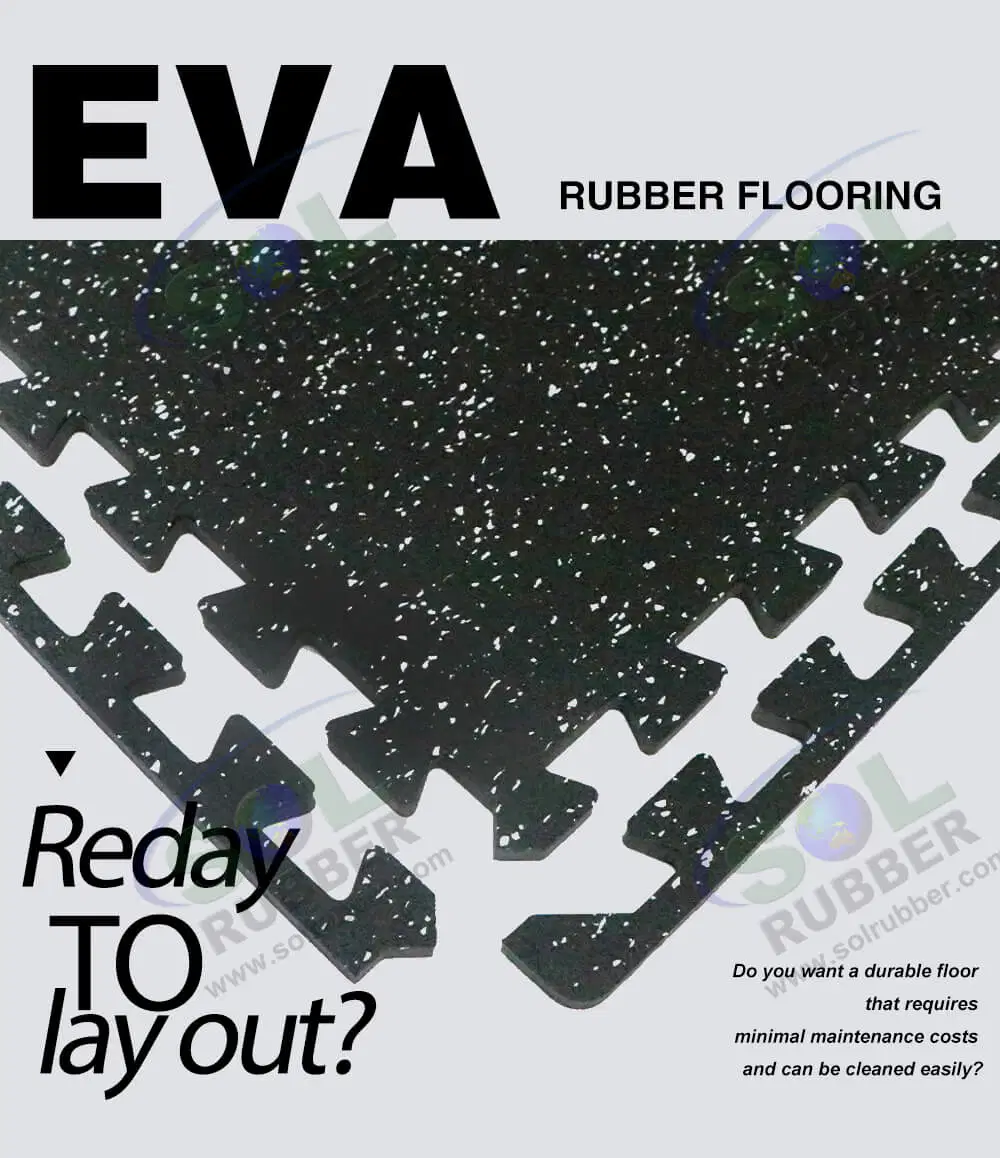 Sol Rubber EVA Foam Mats with Rubber Top Interlocking Floor Tiles Mat