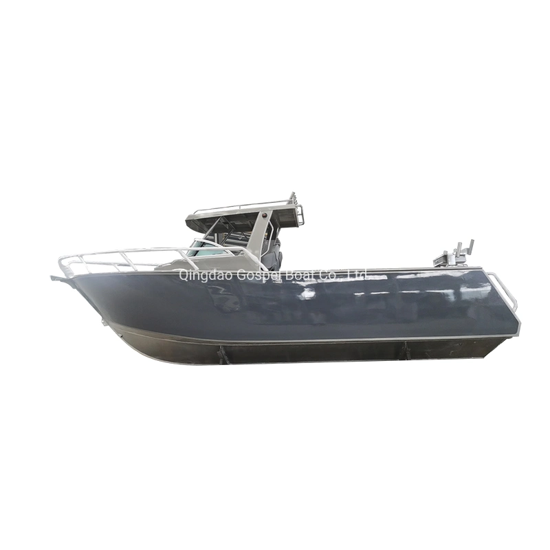 Gospel Boat for Sale 7.5m / 25FT Center Cabin Aluminum Boat Welded Aluminum -CE Certificate with Half Cabin