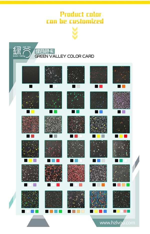 Gym Flooring Tiles Rubber Carpet Mat with EPDM Granules with Ce/En71/En1177/Reach/ISO10140