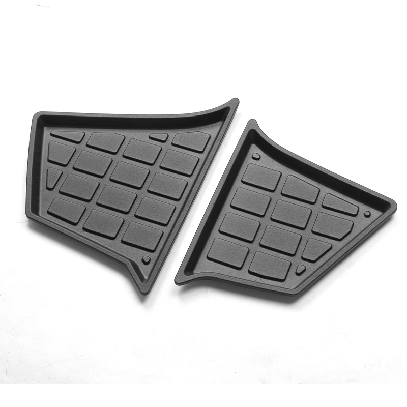 Car Accessories Rear Trunk Sides Grooves Leather Pattern Checkered Luggage Trunk Side Mat