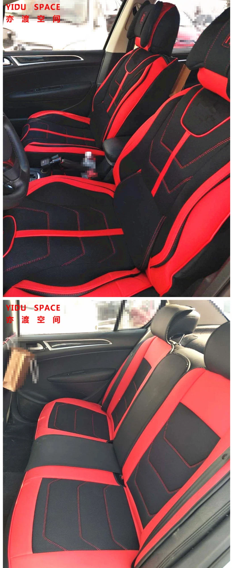 Car Accessories Car Decoration Seat Cover Universal 9d 360 Degree Full Surround Luxury Black PU Leather Auto Car Seat Cushion