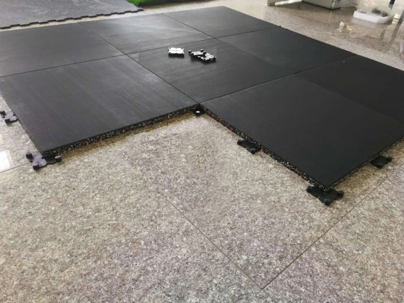 Sol Rubber Heavy Duty Mat Surface Home Gym Flooring Over Carpet