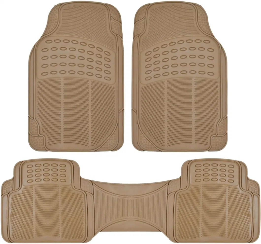 Full Set 3PCS Universal Rubber PVC Car Floor Mat