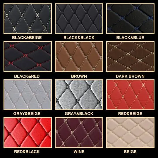 Luxury Fashion Design Leather Customized Waterproof 5D Car Mat Wholesale Coiled Material