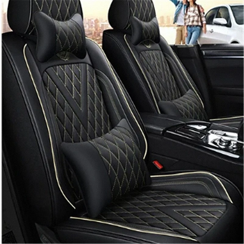 2023 Embroidery Quilted PVC Synthetic Leather Custom for Car Seat Synthetic Leather Floor Mat Leather