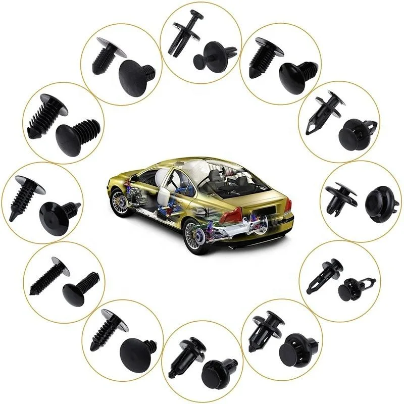 Auto 8mm Hole Plastic Rivet Trunk Roof Bumper Fender Panel Door Trim Pad Floor Mat Push Screw Fastener Clips for Nissan