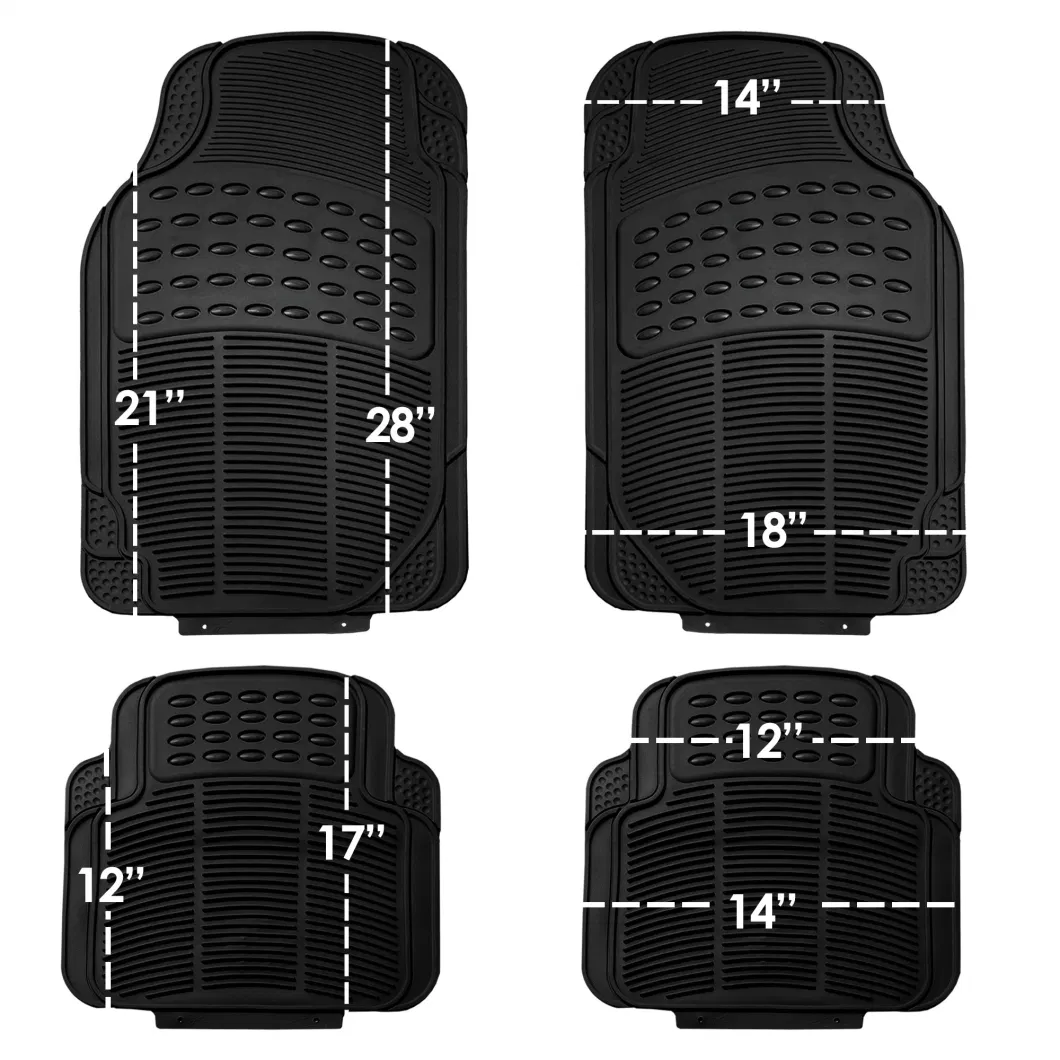 Automotive Floor Mats Heavy Duty Rubber Floor Mats for Cars Universal Fit Full Set Climaproof Floor Mats, Trimmable Floor Matsautomotive Floor Mats