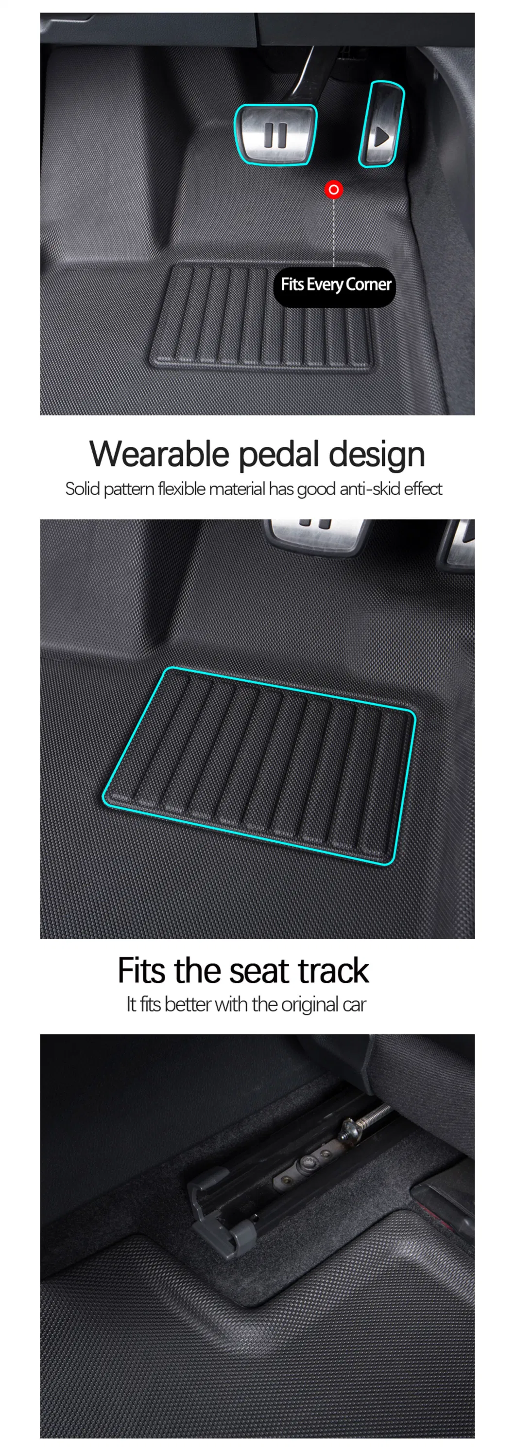 OEM/ODM 3D Floor Liners Car Interior Accessories All Weather Floor Mats