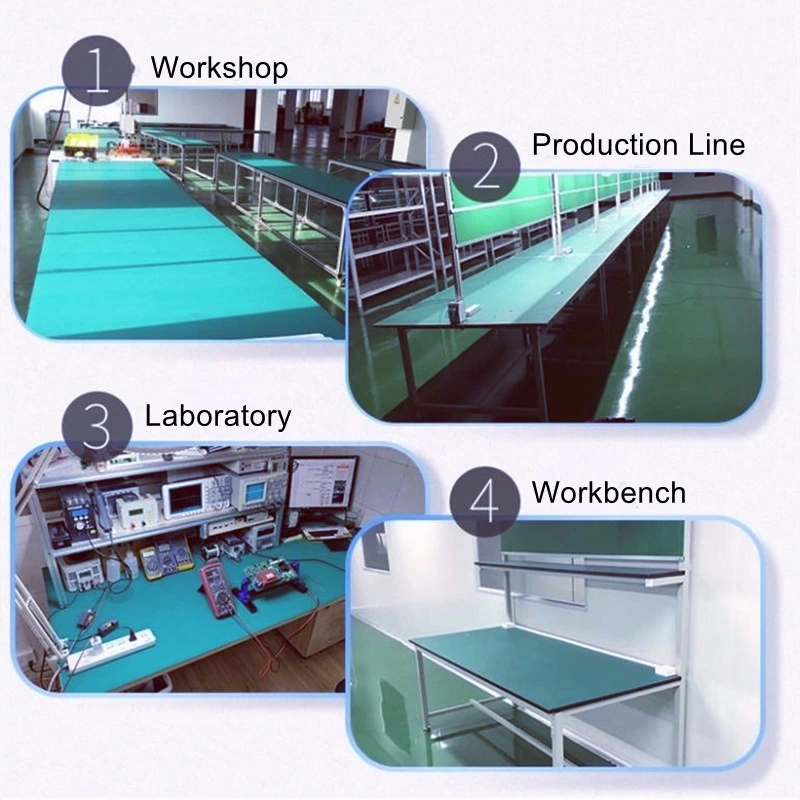 Durable ESD Table Rubber Mat for Lab and Cleanroom NBR SBR Cr EPDM Silicone