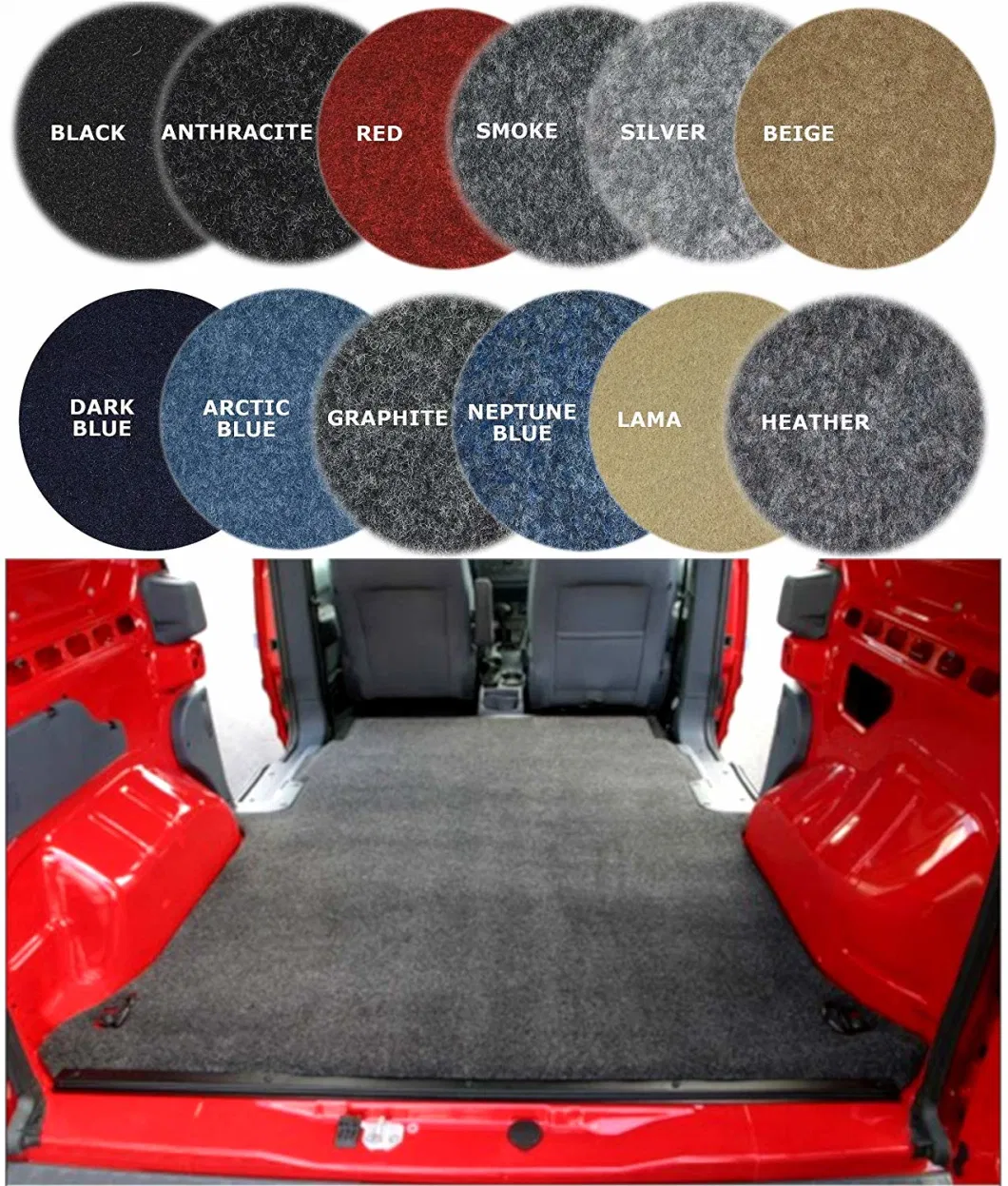 Prime Quality Nonwoven Automotive Felt Fabric Cover 4 Way Stretch Van Lining Carpet Mat