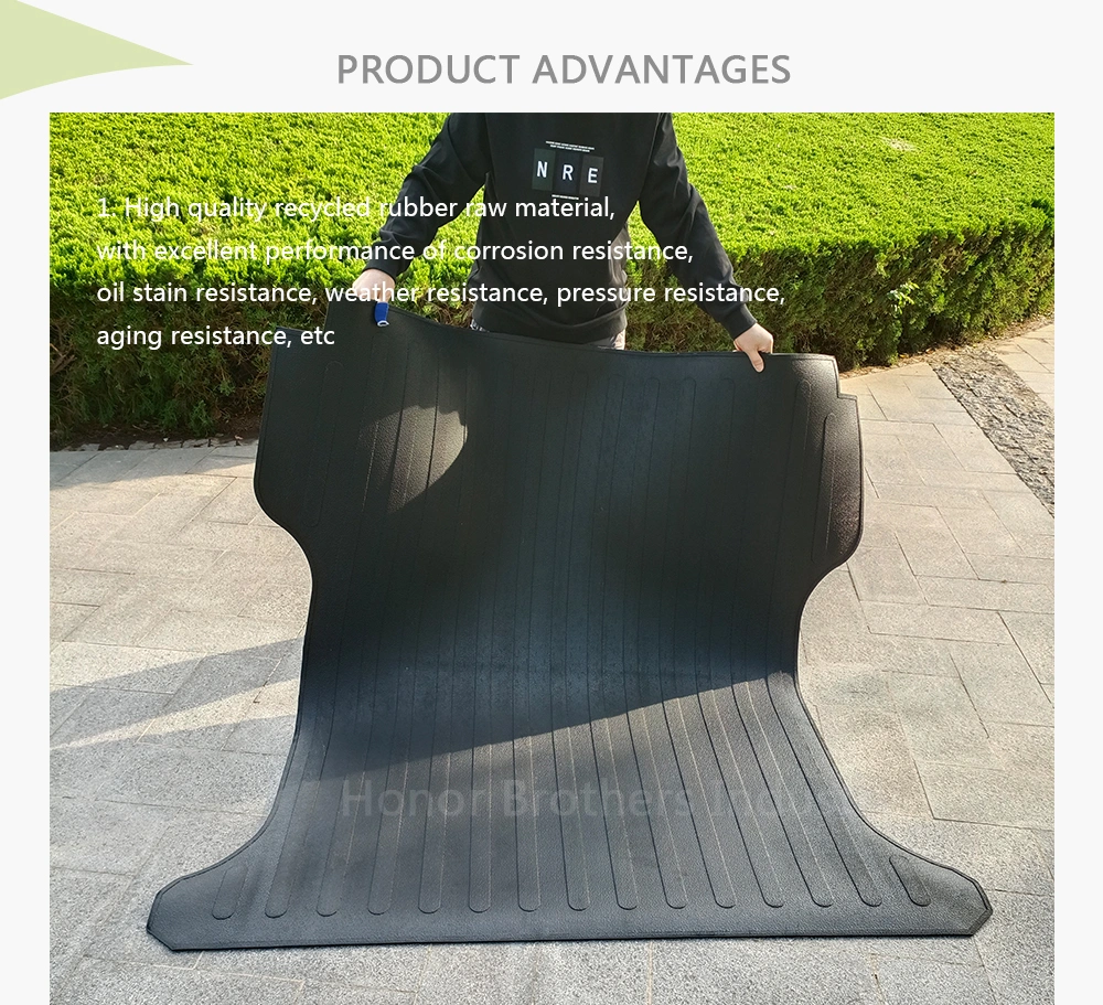 Heavy-Duty Custom-Fit Pickup Floor Protector Rubber Truck Bed Liner Mat for Ford/GM/Dodge/Chevrolet/Toyoya