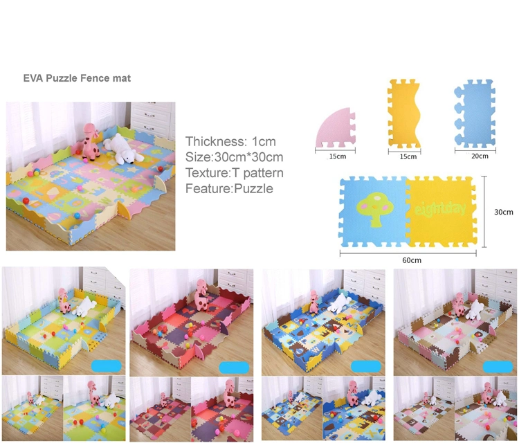 Colorful Wholesale Cheap Price 30X30 60X60 Eco Friendly EVA Foam Puzzle Play Mat for Baby and Children