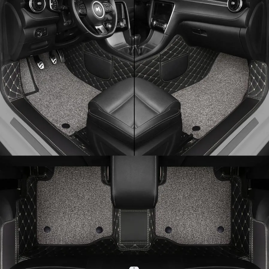 Automotive Interior Car Foot Mat 5D Luxury Leather Special Car Mats Double Layer Car Floor Mats