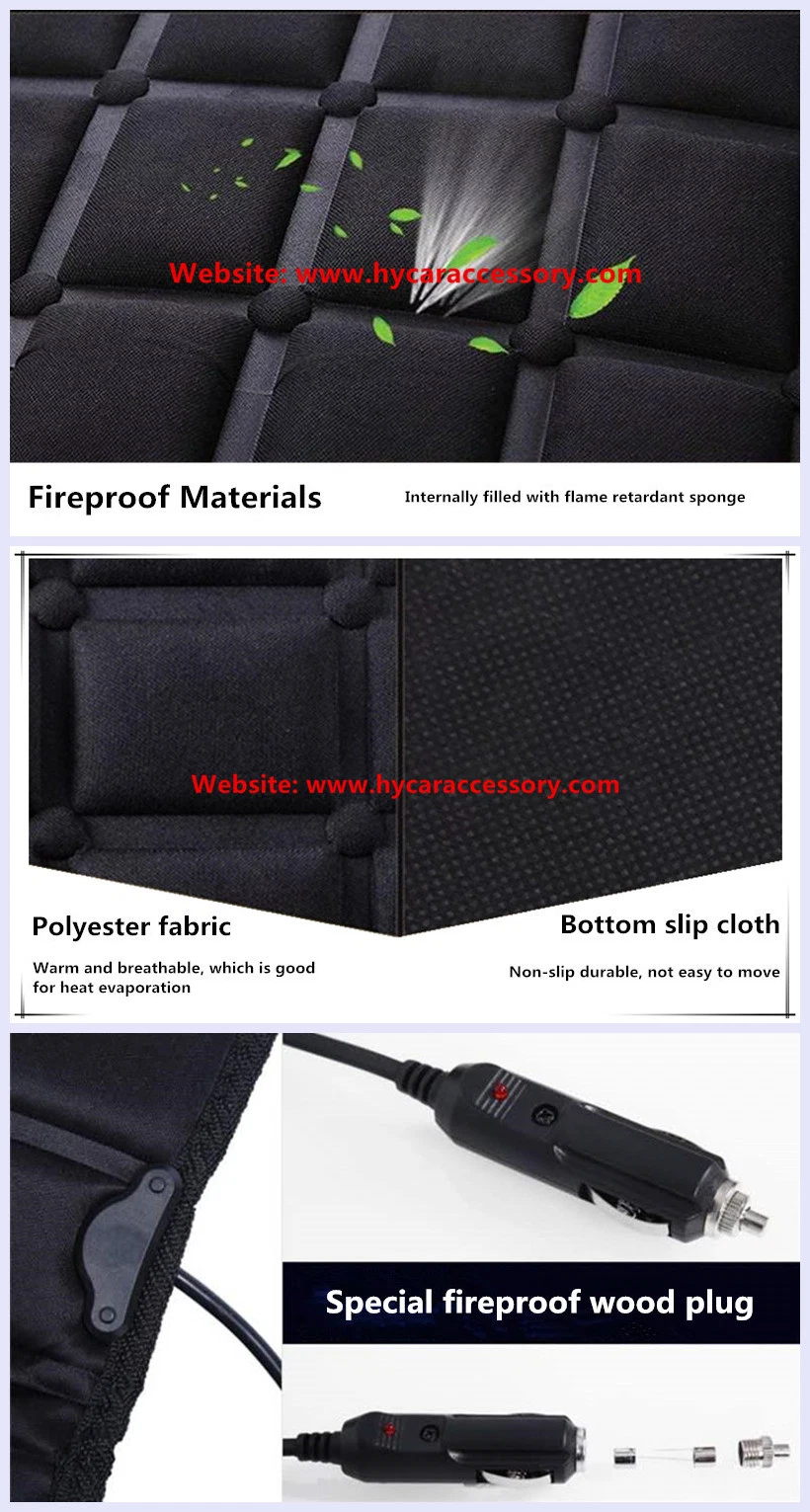 Universal 12V Black Cushion Winter Auto Car Seat Far Infrared Heating Mat