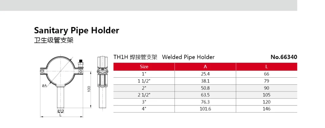 Sanitary Stainless Steel Round Pipe Fitting for Pipe Bracket