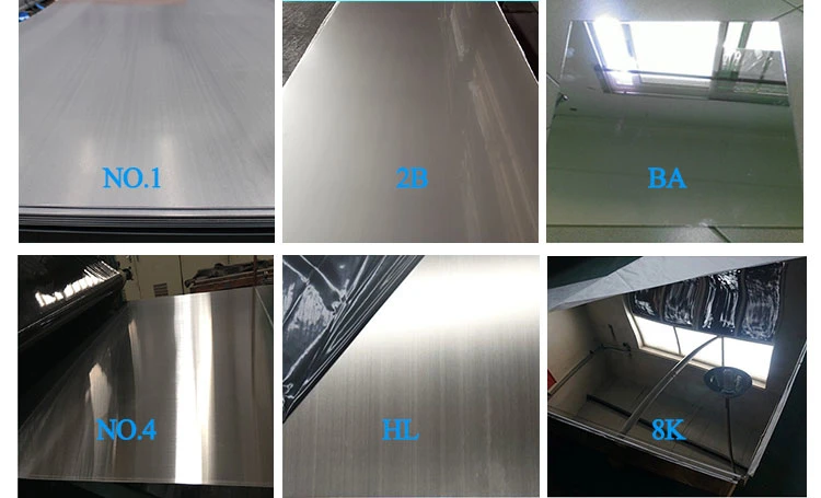 Ba 2b No. 1 No. 4 Hl 8K Cold Rolled/Hot Rolled 201 304 304L 316 316L 309S 310S 321 430 2205 904L Plate Stainless Steel Sheet