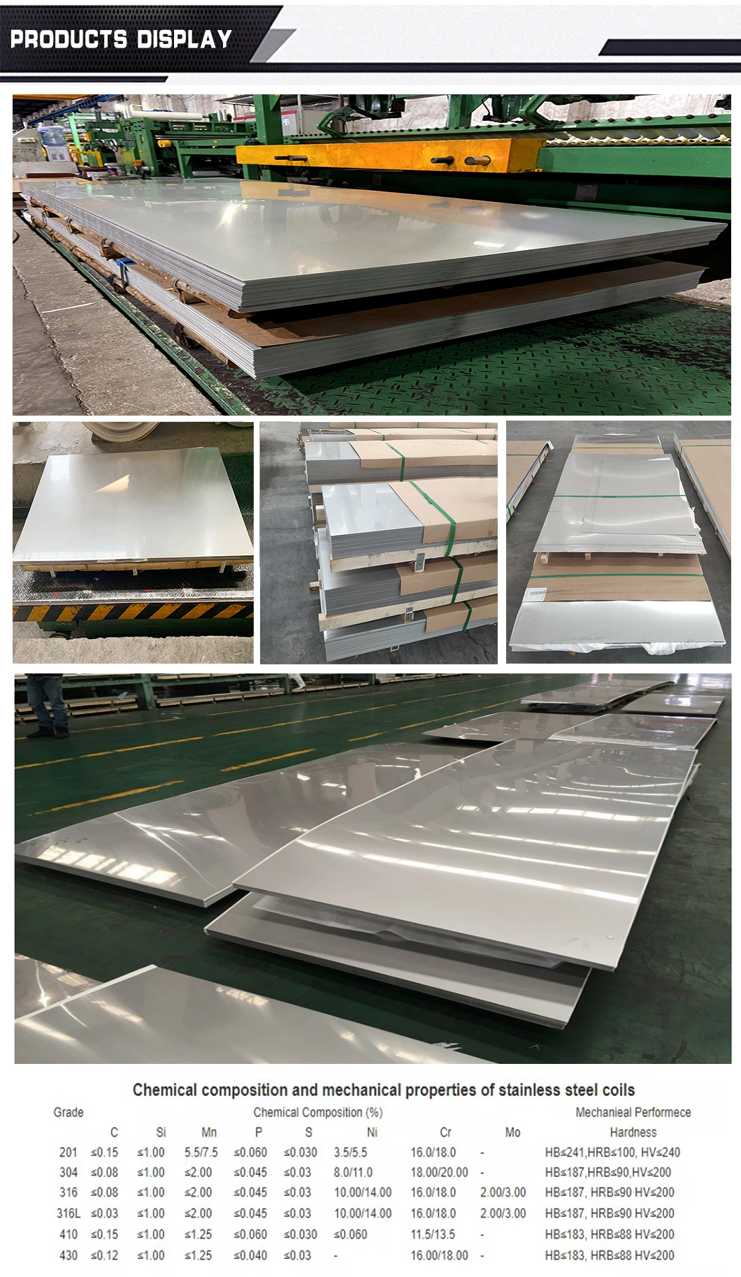 Factory Low Price 200 300 400 500 600 Series Stainless Steel Plate