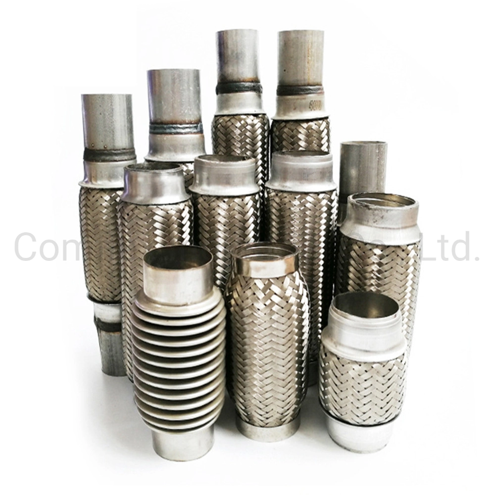 Stainless Steel Auto Flexible Automobile Car Exhaust Connector Truck Flex Pipe Tube with Nipple Price