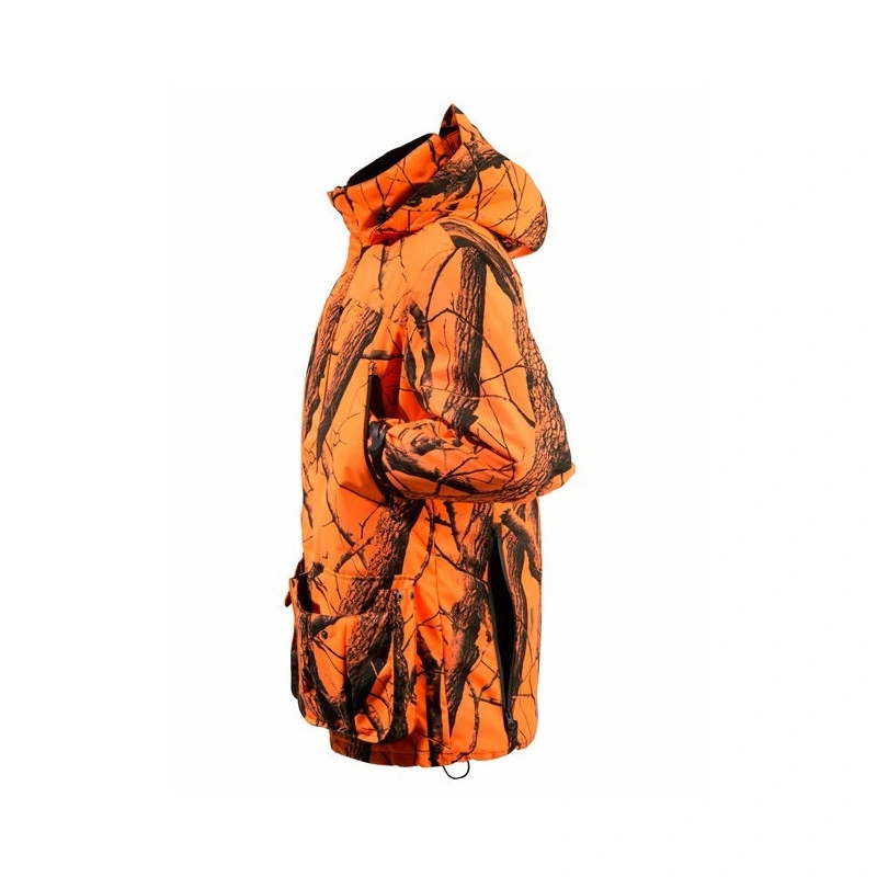 Blaze Orange Softshell Hunting Jacket with Fleece Lining and Quiet Performance