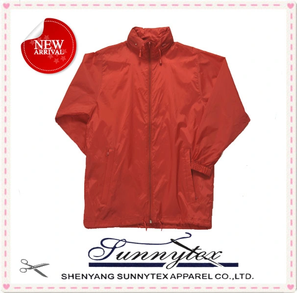 Adult Short Nylon Hoody Raincoat Plus Size Custom Jacket