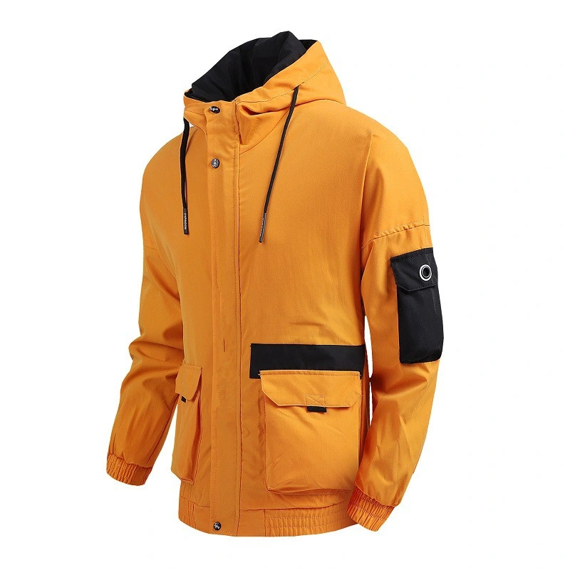 Winter Waterproof Windproof Fashion Design Breathable Hooded Softshell Outdoor Workwear Men Sports Hiking Jacket