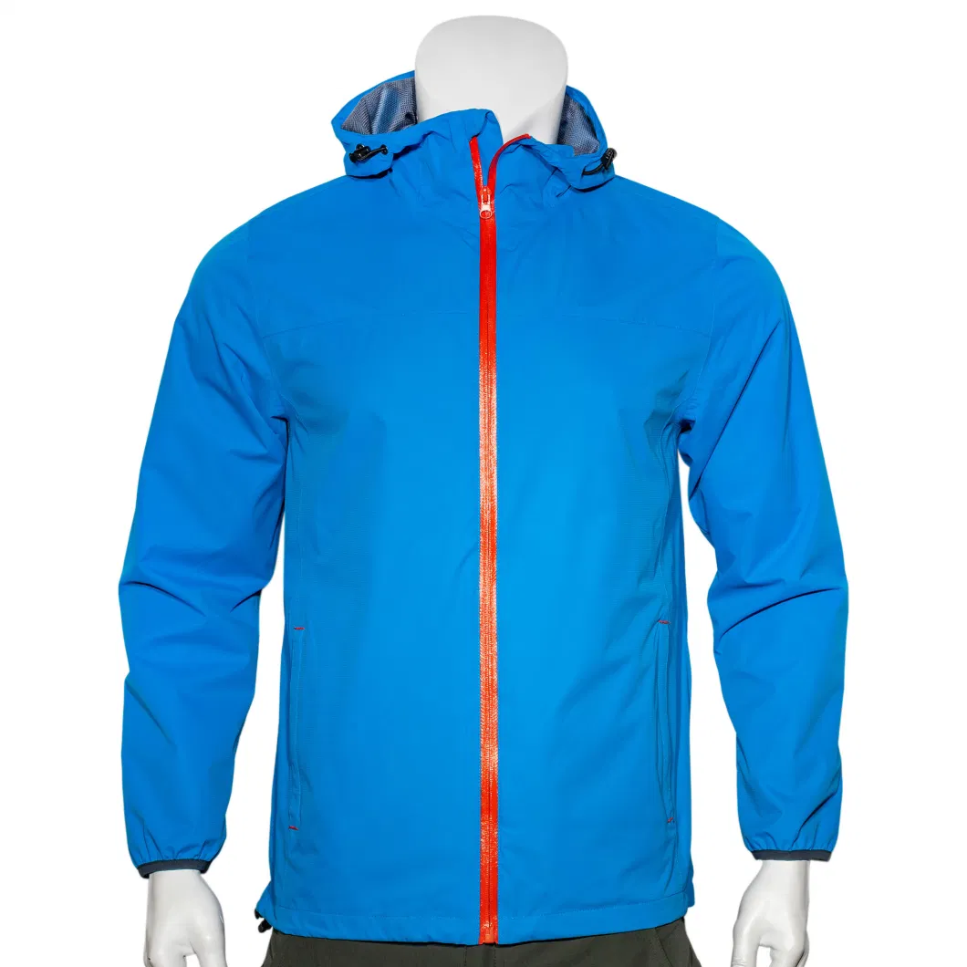 Men&prime;s Pongee Rip-Stop W/P Outdoor Jacket, Men Jacket, Waterproof Jacket, Outdoor Wear, Casual Apparel, Wind Clothing, Wind Jacket, Weatherproof Jacket