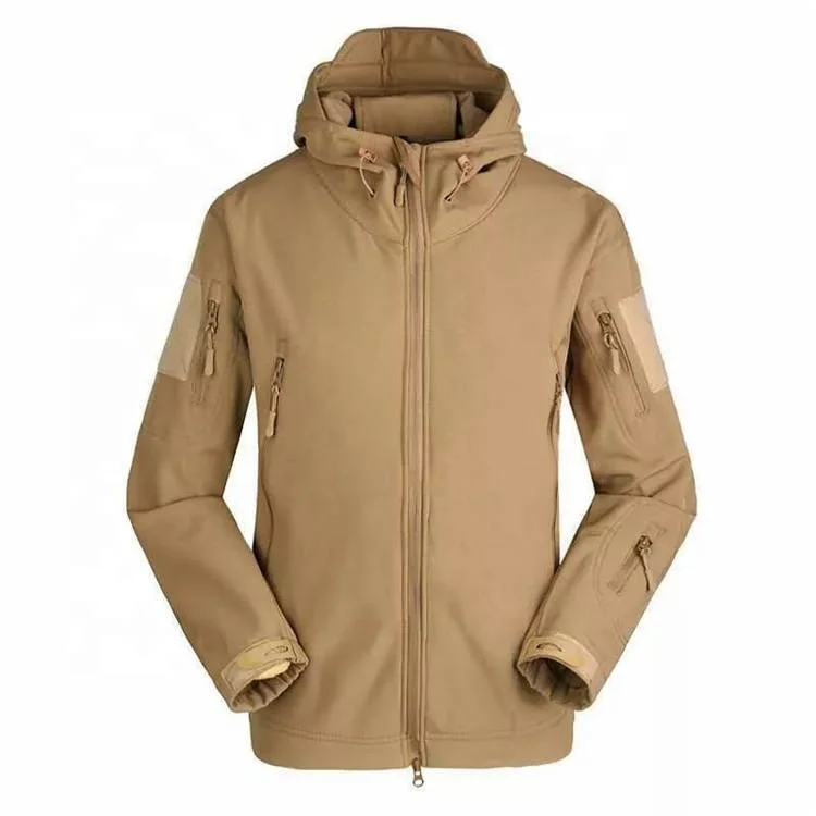 Wholesale Factory Hooded Windproof Outdoor Softshell Puffer Jacket