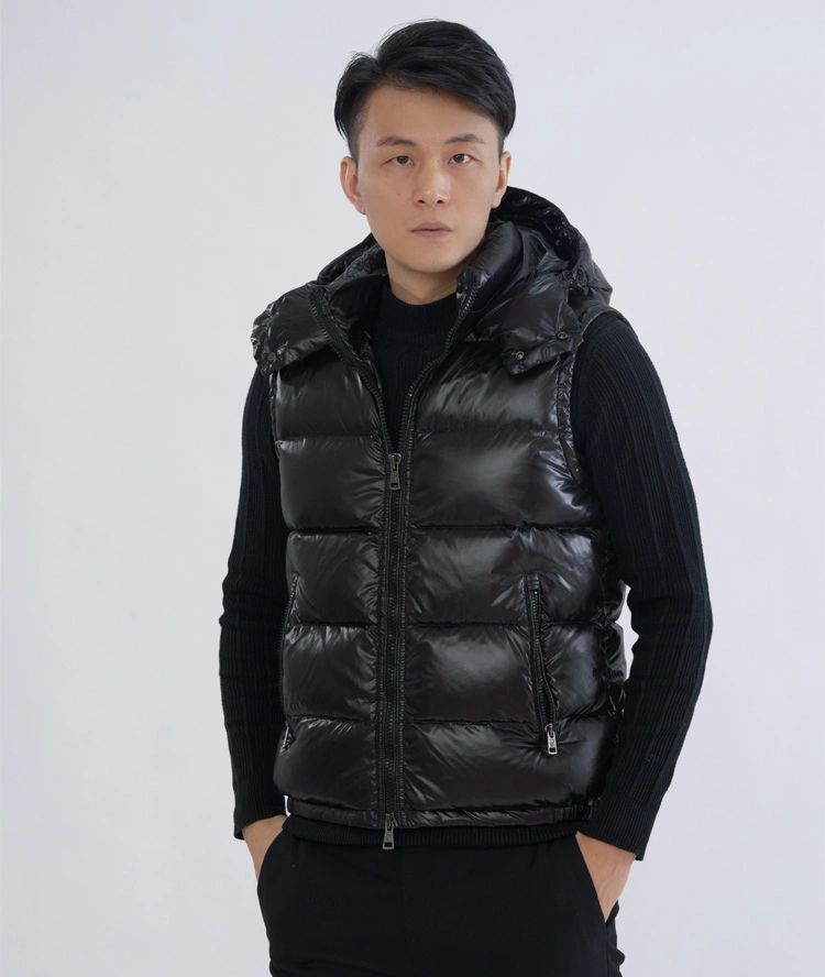 Bechance Men&prime;s Winter Warm and Comfortable Handsome Black Jacket Vest