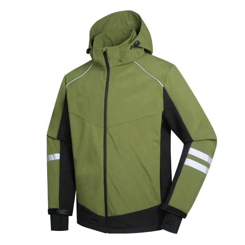 Wholesale Factory Hooded Outdoor Windproof Soft Shell Sports Jacket