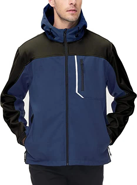 Wholesale Men&prime;s Outdoor Softshell Fleece Waterproof Jacket with Hoody