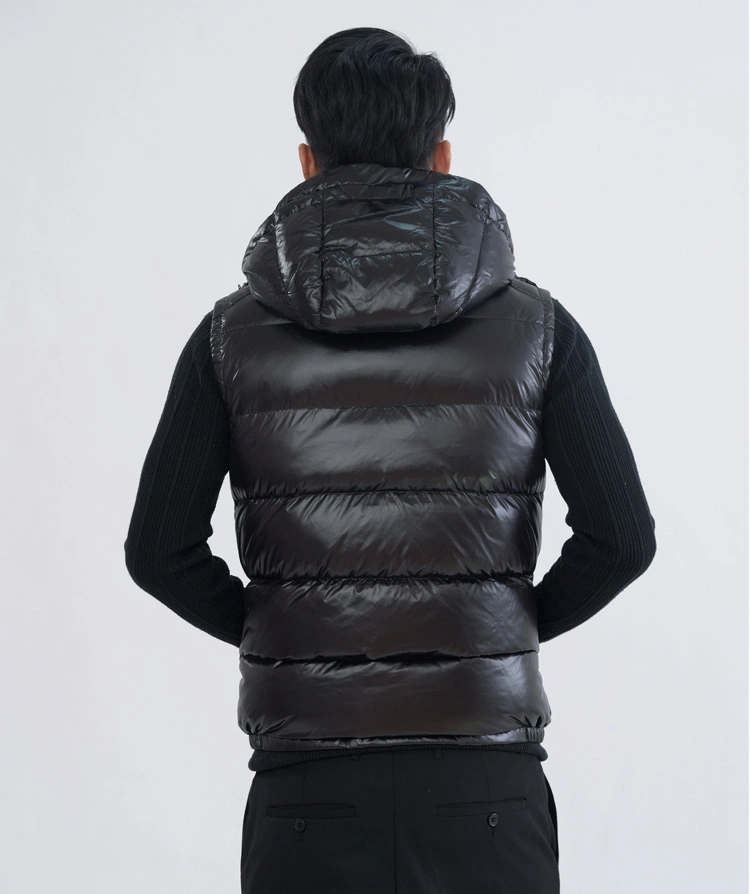 Bechance Men&prime;s Winter Warm and Comfortable Handsome Black Jacket Vest