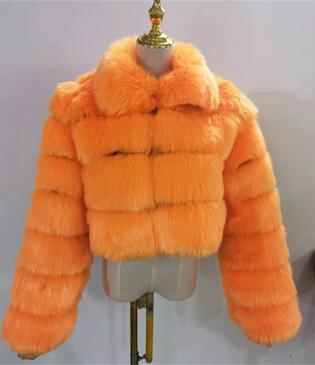 Fashion Faux Fur Jackets Fluffy Fur Collar Coat Coats Fur Coat Solid Multicolor Plus Size Warm Long Sleeves Short Slim Fit Jacket