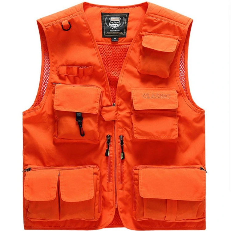 Outdoor Fashion New Multi-Function Waterproof Fishing Hunting Riding Running Survey or Safety Vest