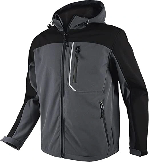 Wholesale Men&prime;s Outdoor Softshell Fleece Waterproof Jacket with Hoody