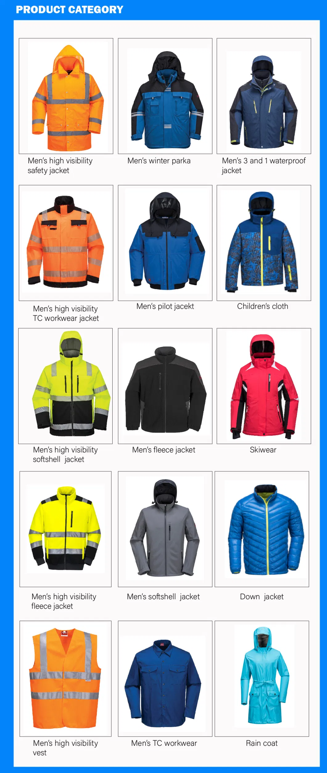 China Professional Manufacturer Customized Reflective Safety Jacket