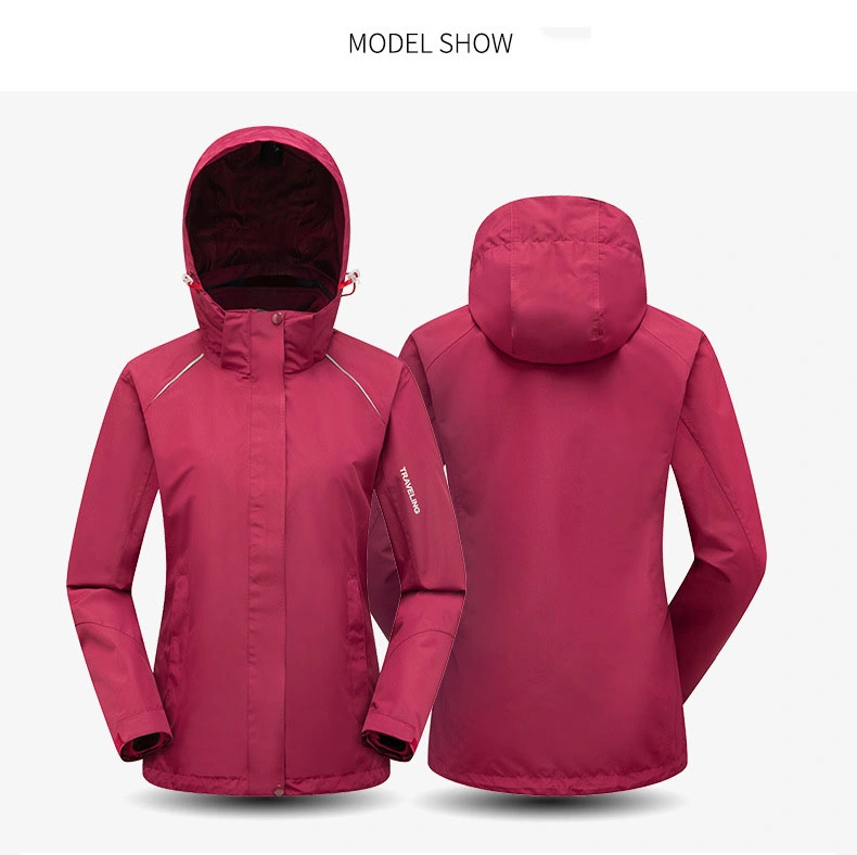Unisex Ski Jacket 3 in 1 Waterproof Winter Jacket Snow Jacket Windproof Hooded with Inner Warm Fleece Coat