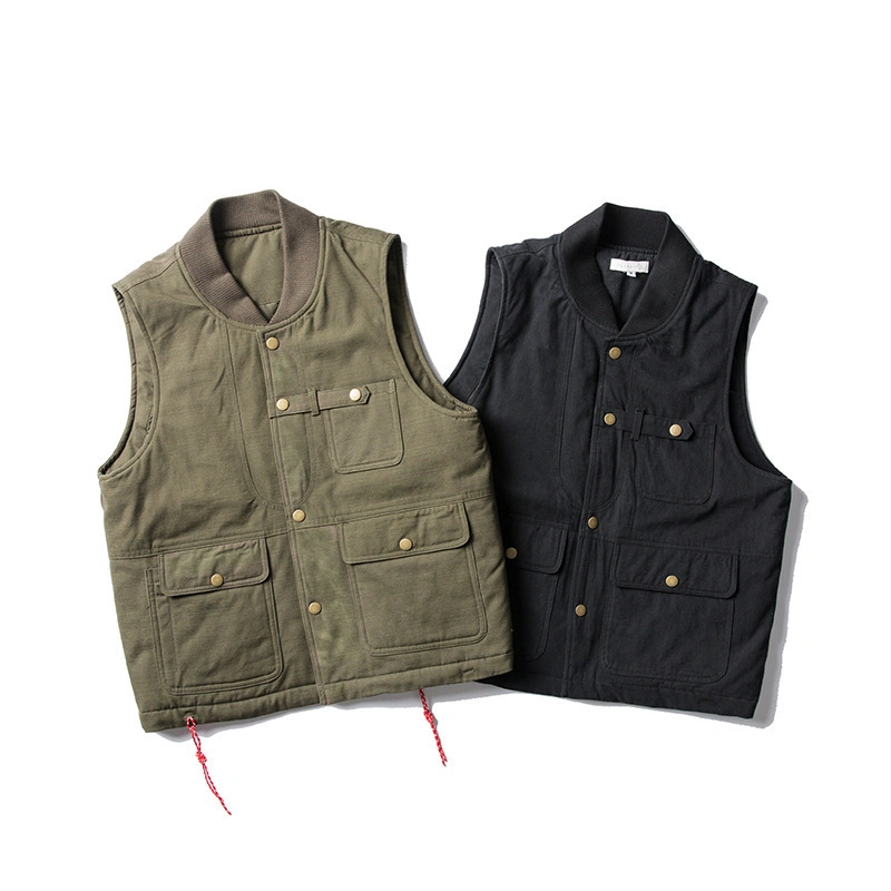 Jacket Men&prime;s Fall and Winter Outdoor Casual Lapel Padded Vest