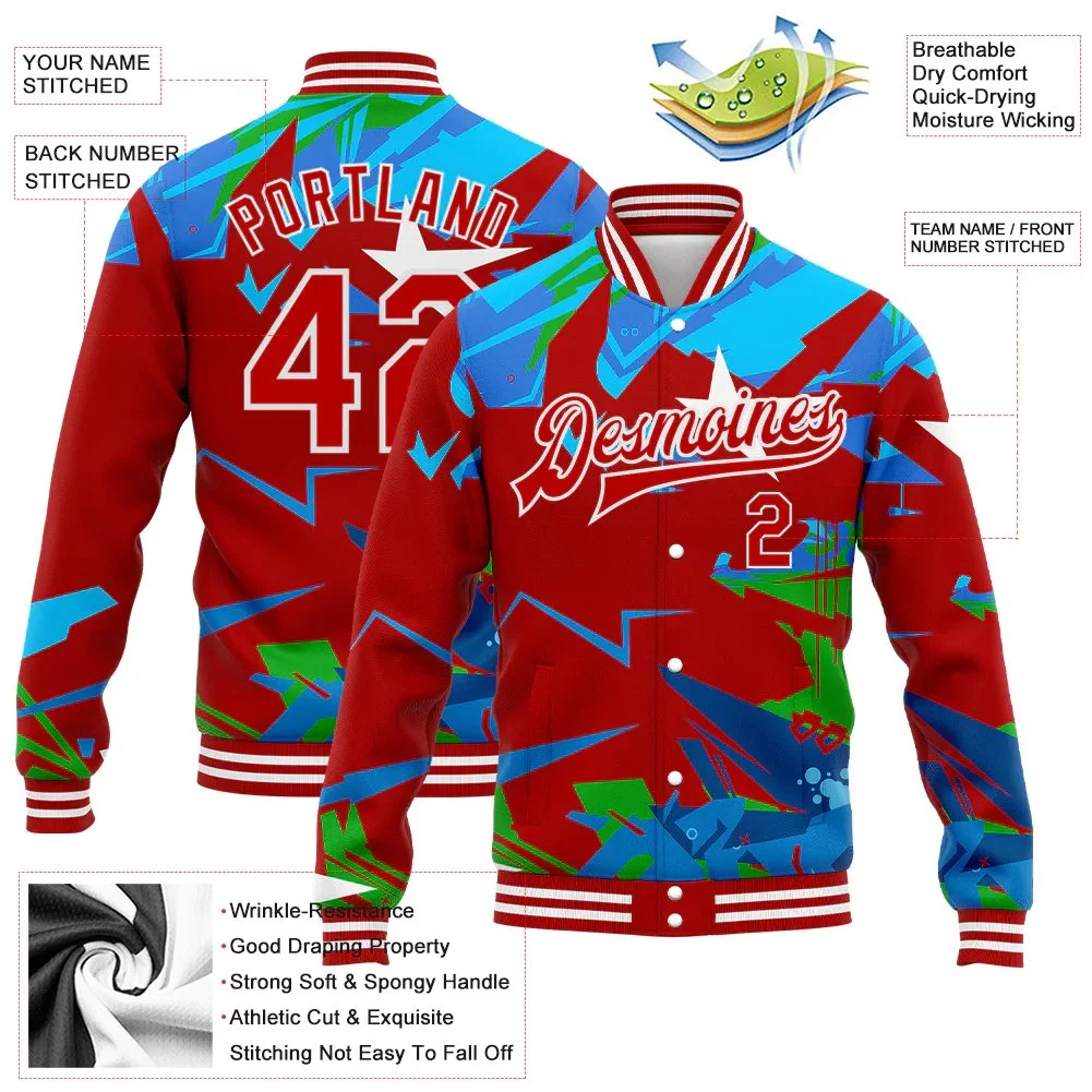 OEM Manufacturer Embroidery Baseball Custom Logo Varsity Jacket