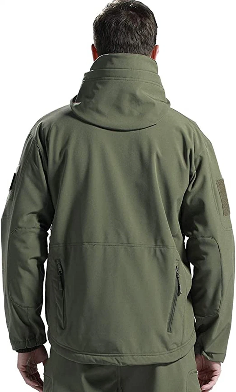 Outdoor Stylish Waterproof Windbreaker MID-Length Tactical Ultralight Windbreaker Hoodie Jacket for Men