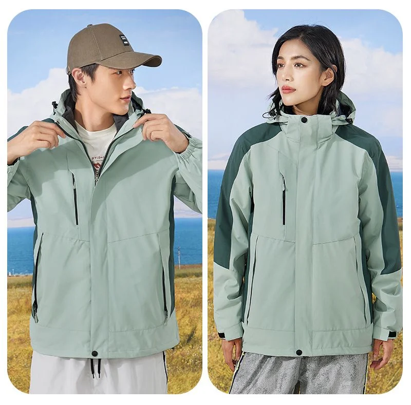 3-in-1 Detachable Storm Jacket Autumn and Winter Outdoor Ski Coat Plus Velvet Warm Waterproof Clothing Manufacturer Wholesale