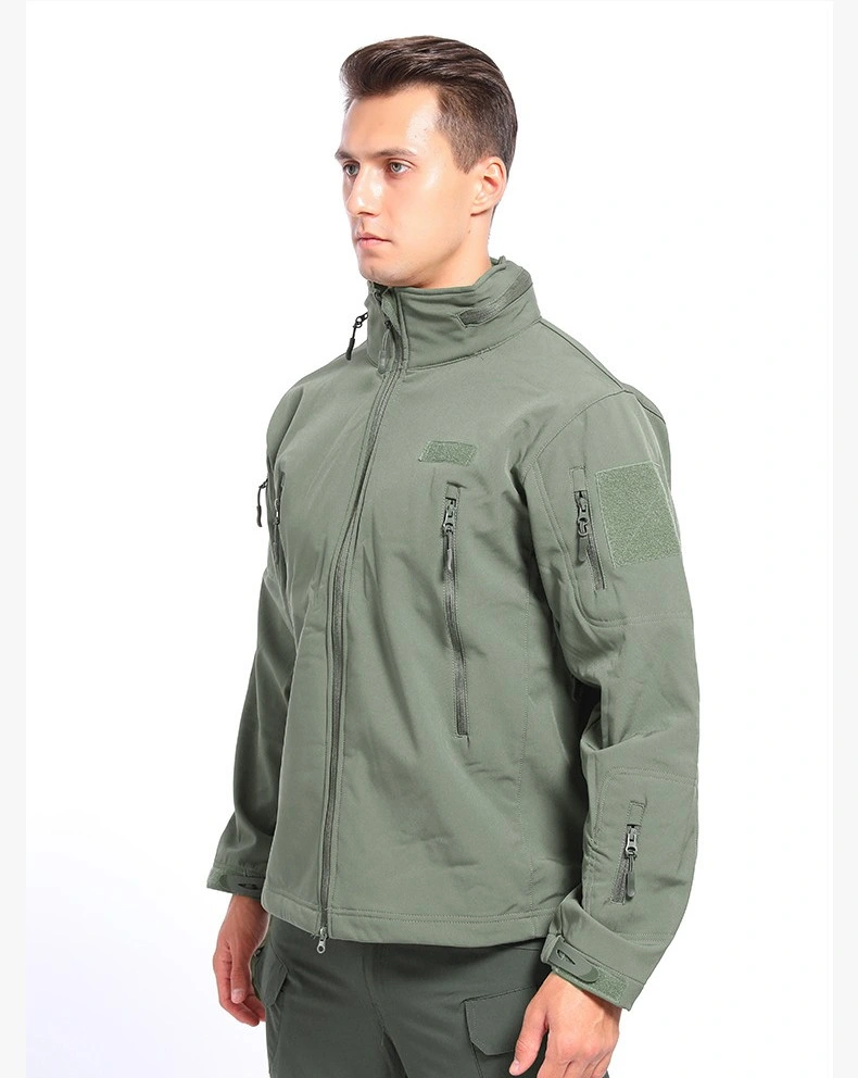 Factory-Made Waterproof Fleece Camo Soft Shell Men&prime;s Outdoor Thermal Fleece Jacket Warm Winter Jacket