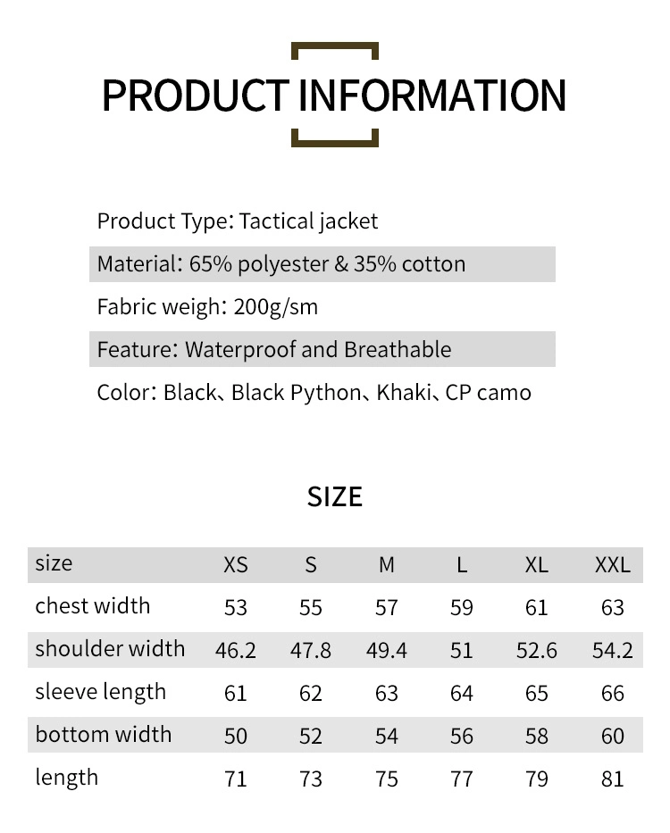 Outdoor Custom 3 in 1 Military Sports Waterproof Winter Man Jacket