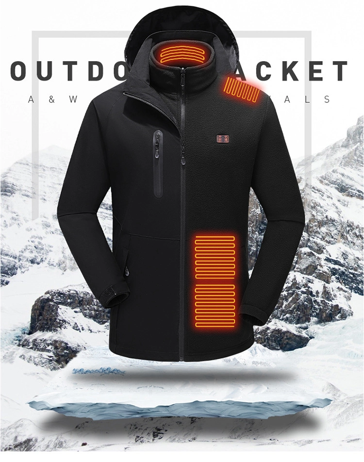 Wholesale Electric Bodywarmer Soft Shell Detachable Heated Jacket for Men